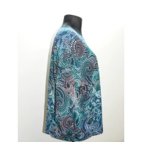 Bluzka w luźnym stylu OVERSIZE z motywem mandali - odcienie zieleni